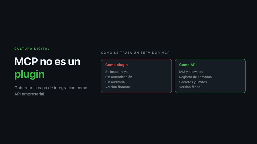 MCP no es un plugin: gobernar la capa de integración de agentes como API empresarial