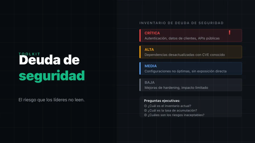 Deuda de seguridad: el riesgo técnico que los líderes no leen en sus reportes