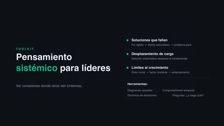 Pensamiento sistémico para líderes: ver conexiones donde otros ven síntomas