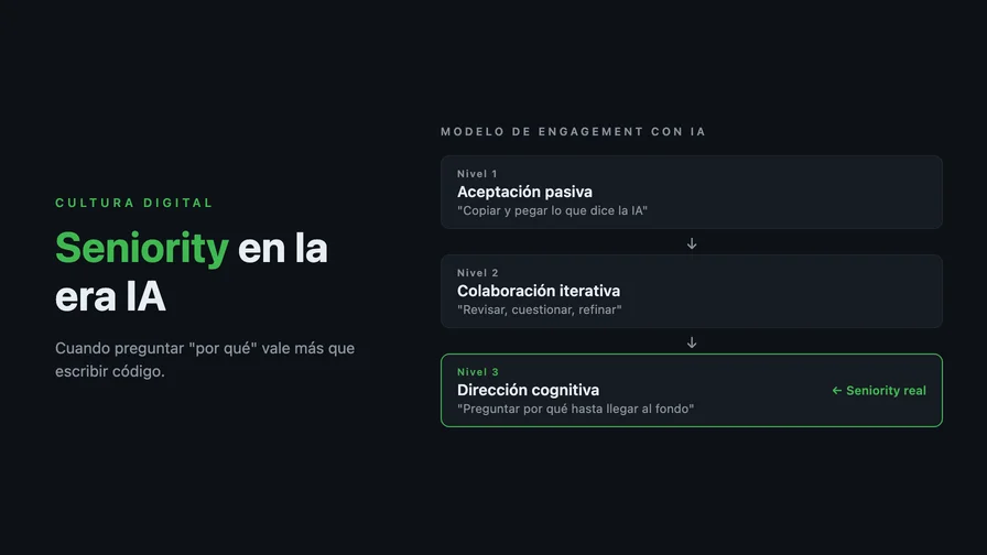 Seniority en la era IA: cuando preguntar "por qué" vale más que escribir código perfecto